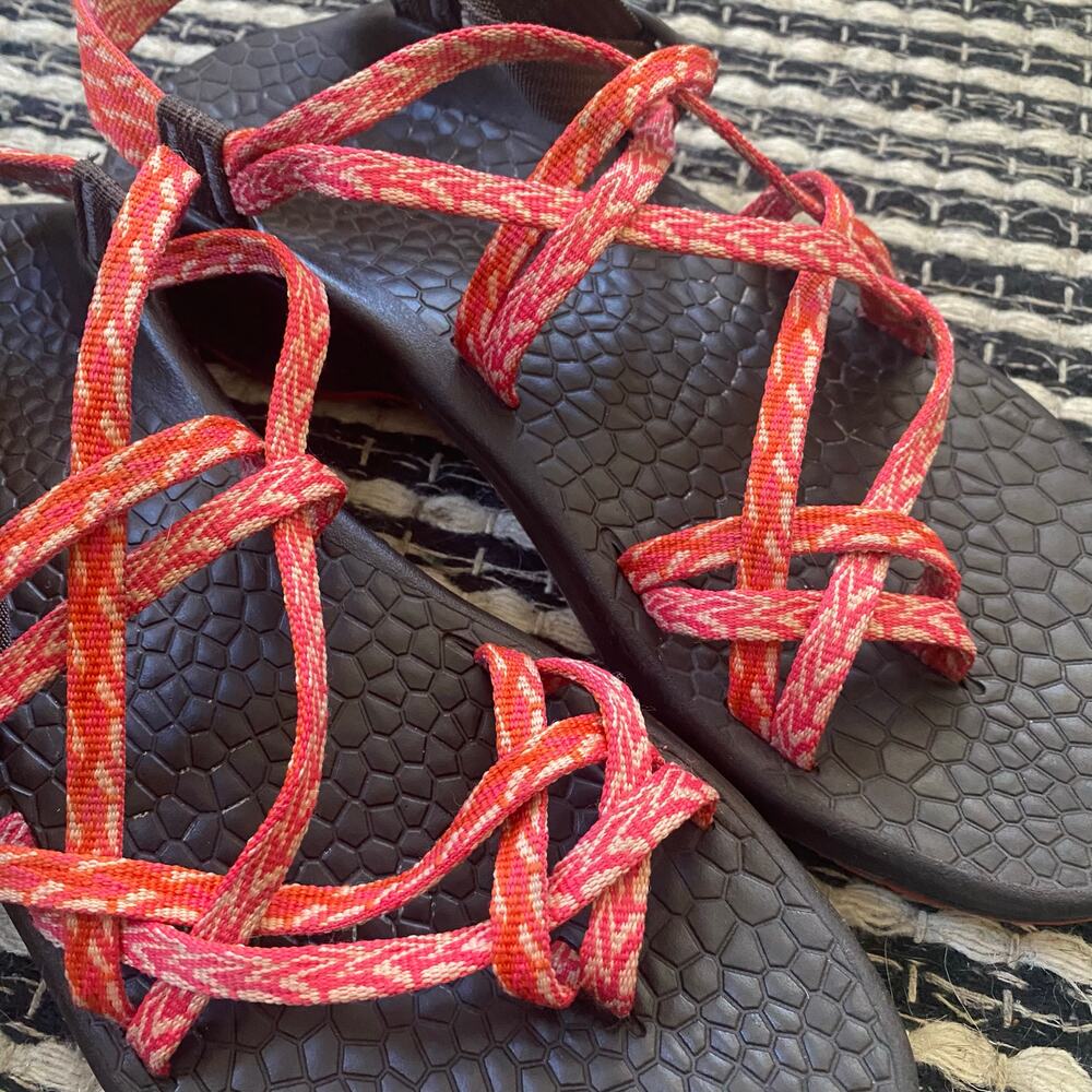 🌿Chaco Womens ZX/2 Classic Strappy Orange Sandals  10 - Picture 4 of 6